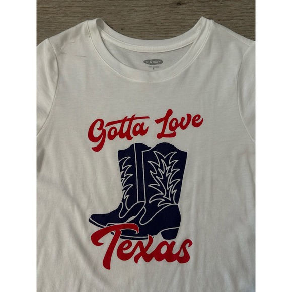 Texas red white and blue boots tshirt size small - Picture 1 of 4